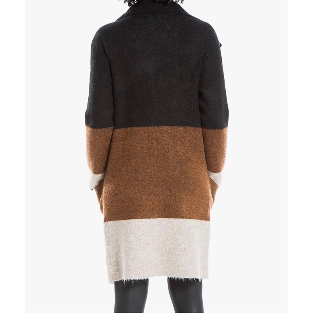 Max Studio Colorblock Open Front Long Cardigan Sw… - image 5